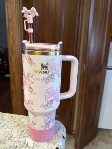 The Stanley X LoveShackFancy Holiday Quencher Rosa Beaux Pink photo review