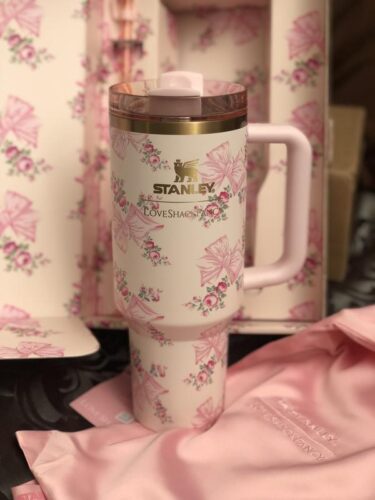 The Stanley X LoveShackFancy Holiday Quencher Rosa Beaux Pink photo review
