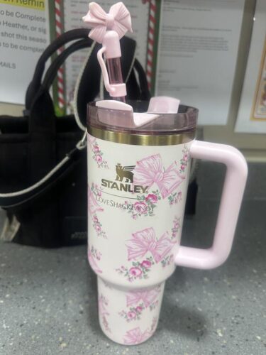 The Stanley X LoveShackFancy Holiday Quencher Rosa Beaux Pink photo review