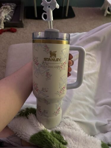 The Stanley X LoveShackFancy Holiday Quencher Rosa Beaux Pink photo review