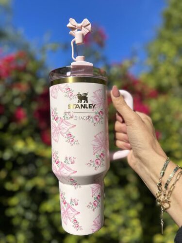 The Stanley X LoveShackFancy Holiday Quencher Rosa Beaux Pink photo review